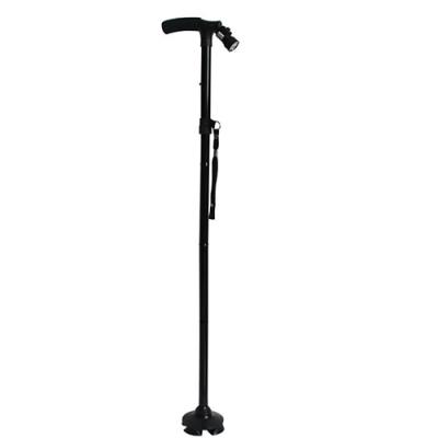 China Lightweight And Durable Aluminum Alloy Folding Cane Telescopic Smart Walking Stick With Led Light For The Elderly for sale