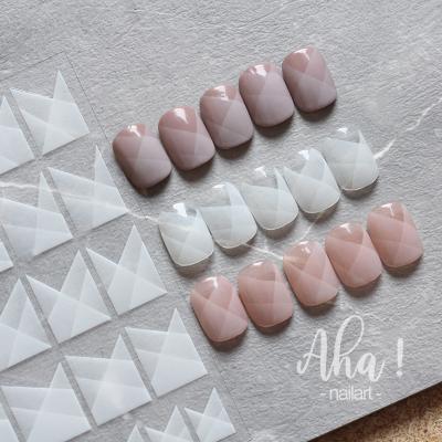 China Fashionable Aha 038-041 translucent French nail manicure stickers black white roses smoke halo dyed nail decals  decoration for sale