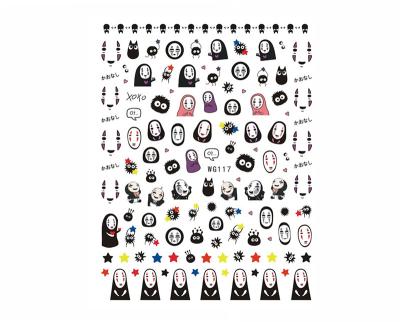 China Fashionable WG117-WG122 3D Halloween Stickers Children Xmas Manicure Wraps ChristmasNail Art Decorations Decals for sale