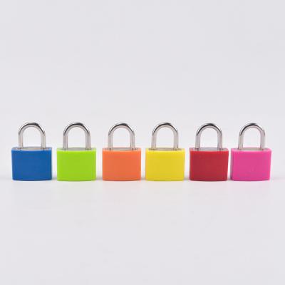 China Durable High Security 23MM 10 Pieces/Bag Size Portable Iron ABS Plastic Security Padlock Bag Lock Multi Colored Available Multi Colored Shackle for sale