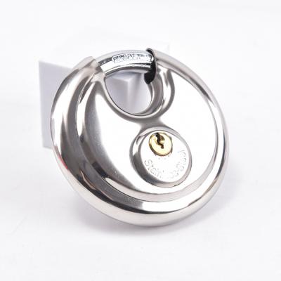 China High Security 80mm Heavy Duty Hardened Disc Padlock 2-3/4 Heavy Duty Hardened Round Stainless Steel Lock for sale