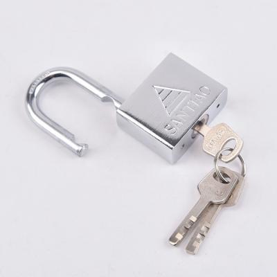 China Wholesale High Security 40MM Standard Durable Security Padlock Eco-friendly Silver Square Cast Iron Padlock for sale