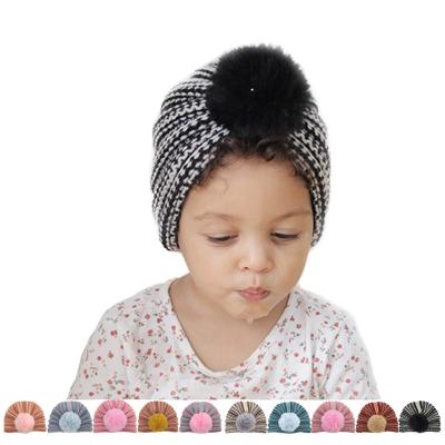 China Hot Cute Solid Color Bow Turban Hat Baby Picture Sale Newborn Infant Headband Headwraps Babies Boys Cute Hat Beanies for sale