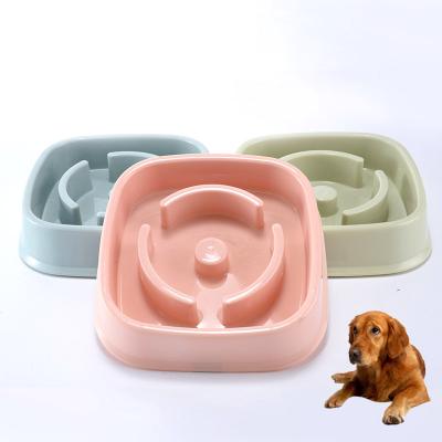 China Novelty Novelty Puppy Cat Bowl Pet Dog Fun Puppy Dog Feeder Dish Slow Plastic Slow Clogging Dog Food Bowl Viable Anti Slip for sale