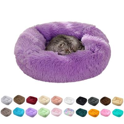 China Wholesale Winter Dog Warmer Deep Sleep Pet Bed Fluffy Cushion Beds & Night Soft Dark Gray Brown Rectangle Pet Cat Bed for sale