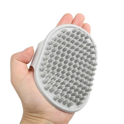 China Viable Soft Rubber Dog Brush Comb Cat Bath Brush Rubber Hair Fur Grooming Massage Brush For Dog Cats for sale