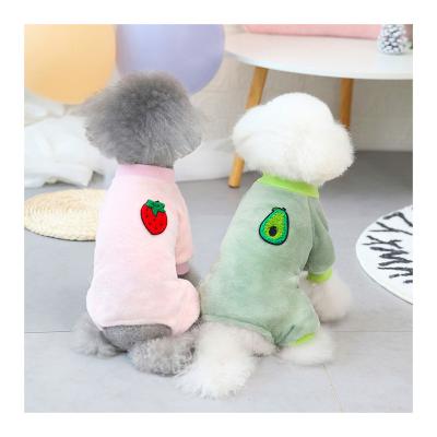 China Viable New Design Dog Overalls Soft Warm Coral Fleece Pet Clothes Dogs Pajamas For Dogs Coat Jacket for sale