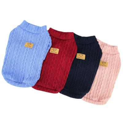 China Autumn And Winter New Pet Viable Clothing Dog Sweater Concise Soft Sweater For Teddy Small Dogs Knitted Pet Clothes for sale