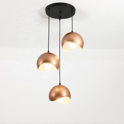 China 3 Heads Modern Gold Pendant Light Ceiling Lamps For Offices Simple Pendant Lighting For Kitchen for sale