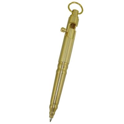 China Office & School Pen ACMECN 65g Heavy Solid Brass Pocket Pen NiceEshop Portable Delicate Signature Pen Handmade CNC Tip With Service Keychain for sale