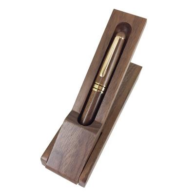 China ACMECN Promotional Walnut Wooden Ballpoint Pen With Gift Box Writing Stationery Kits Craft Eco-friendly Handmade Wooden Ballpoint Pen And Box Sets for sale