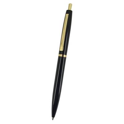 China Newest ACMECN Promotional Unisex Black Ballpoint Pen With Gold Tone Metal Slim Design Push Press Pens For School Students Gifts Cool Pens for sale