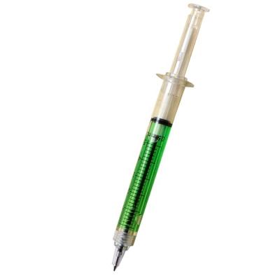 China ACMECN Korea Promotional Style Syringe Liquid Ball Pen Push Click Action Novelty Design Logo Fancy Ballpoint Plastic Pen For Medicine Gift for sale