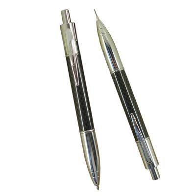 China ACMECN Reusable Click Writing Pen and Pencil Twin Sets High Quality Carbon Fiber Ballpoint Pen and 0.7mm Mechanical Pencil for sale