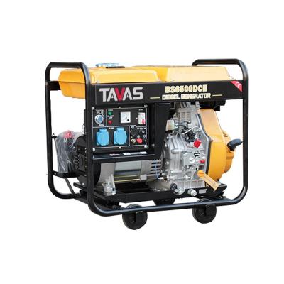 China TAVAS 5 KW open type electric diesel generator DG6000E-A diesel generator prices for sale