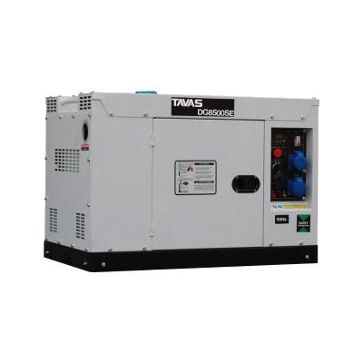 China Tavas Genset Power Silent Air Cooled Silent Diesel Generator DG8500SE for sale