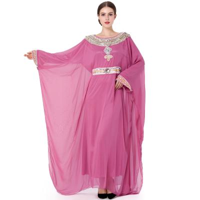 China Modest Muslimah Styling Muslim Women Wear Djellaba Clothing Long Sleeve Dress Muslim Dress Ethnic Adult Performance Costume For Women Islamic Clothing for sale