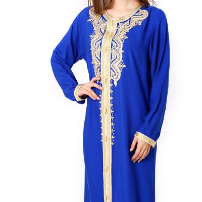 China Modest Muslimah Styling Women's Middle East Long Sleeve Dress, Muslim Embroidered Muslim Lace Up Prayer Dress Burqa Islamic Country, Middle East M-2XL for sale