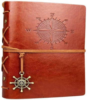 China PU Vintage Spiral Notepad Classic Daily Leather Diary Notebook Leather Binding for sale