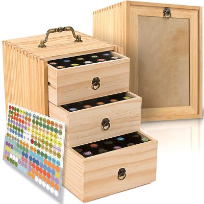 China Europe Shenzhen factory making essential oil storage box for 75 bottles for sale