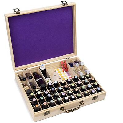 China Europe Factory Directly Supply Wooden Essentia Oils Storage Case Holds 68 Bottles And Trackballs for sale