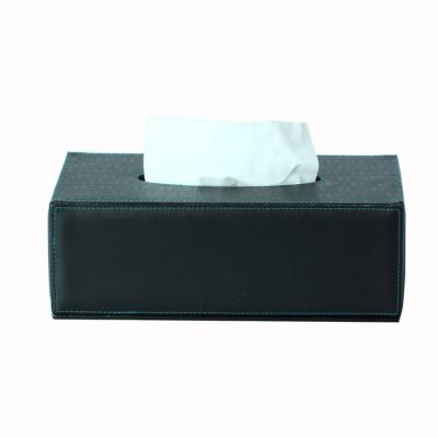 China High quality handmade leather restaurant tissue box for restaurant and hotel bedroom for sale