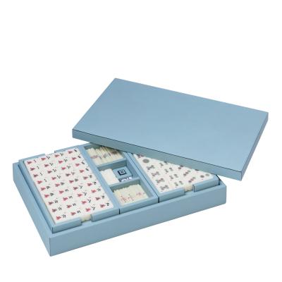 China Christmas Mahjong Deluxe Set Set Christmas Mahjong Deluxe Set Set Mahjong CASE Travel Mahjong Game Leather Box for sale