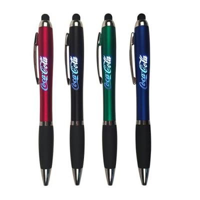 China 2019 Promotional Pen 3 in 1 Laser Logo LED Light Pen Touch Stylus Promotional Customized Multifunctional Ball Pen for sale