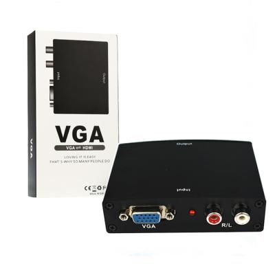 China Factory 1R/L VGA to hd/mi Converter VGA+R/L to HDTV Adapter Full HD 1080P Audio Cable for HDTV Notebook for sale