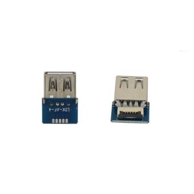 China Customizable SMT USB AF Type Female Connector USB 2.0 Usb Socket Connector For 5 Pin Female Fpc Cable L216 for sale