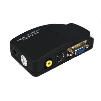 China Plug and Play AV Converter AV S-Video to VGA Converter PC to TV Adapter for Box CCTV DVR Laptop to HDTV Projector for sale