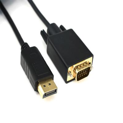 China 1080p HDTV Camera DP to VGA Adapter Cable Large DisplayPort to VGA Cable 1.8m Multimedia DisplayPort Cable for sale