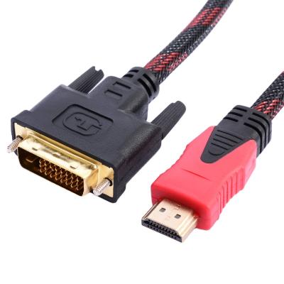 China Full 1080p 3D H dmi Camera to DVI Cable Male to HDTV Male to Dvi Cable Dvi 24+1 with Nylon Net Gold Plated Connectors for sale