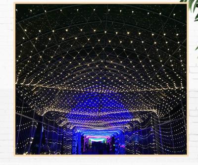 China Christmas Led Light Starry Cobblestone Lights Outdoor Waterproof Fishing Net String Lights Grass Holiday Wedding Decorative 5M for sale