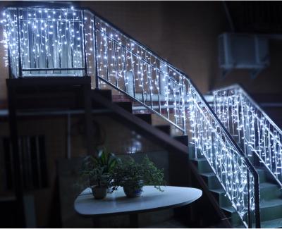 China 1.5X2M LED Sky Star Icicle Light String Light Outdoor Waterproof Holiday Decoration String Star Curtain Flashing Lights for sale