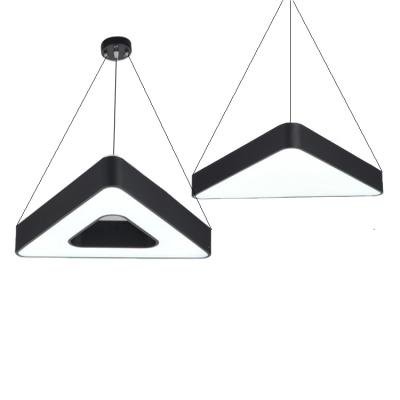 China Simple office desk triangle chandelier shaped mall supermarket ceiling light dance room meeting room splicing pendant light for sale