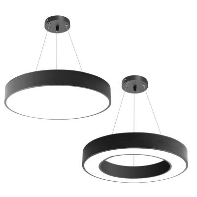 China Desk Round Ring DIY Modeling Desk Led Pendant Light Led Pendant Lamp 26W Led Hanging Light For Muniment Room for sale