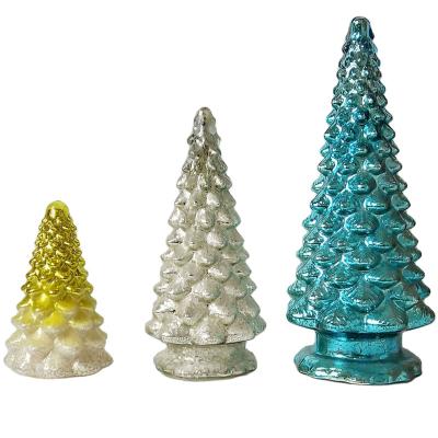 China GLASS Christmas Lights Christmas Tree Shape Household Glass Lamp Ornaments Lamp Table Lamp Night Desk Light for sale