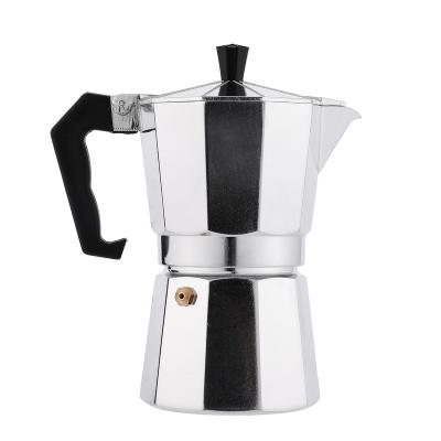 China WITH LID 6 Cup Stovetop Espresso Maker Aluminum Mocha Pot For Outdoor Cafe Italian Camping Espresso Coffee Maker for sale