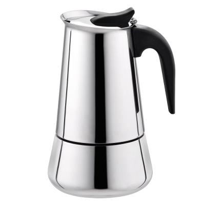 China Viable Custom Classic Stainless Steel Stove Top Italian Coffee Espresso Maker Moka Pot For Home Use for sale