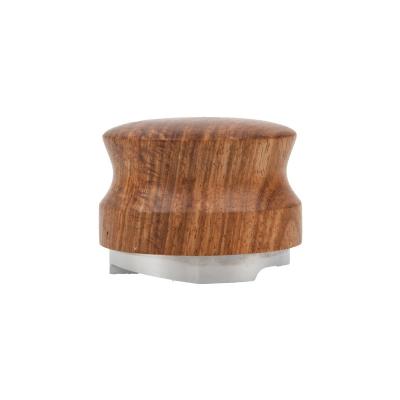 China Sustainable Manual Pressing Coffee Dispenser And Tamper 51 53mm 58 Mm Flat Base Coffee Dispenser Wood Handle for sale