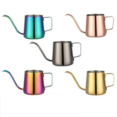 China WITH LID Hot Selling Pour Over Customized Color Coffee Kettle Mini Spout Drip Water Tea Coffee Maker Ear Hanging Kettle for sale