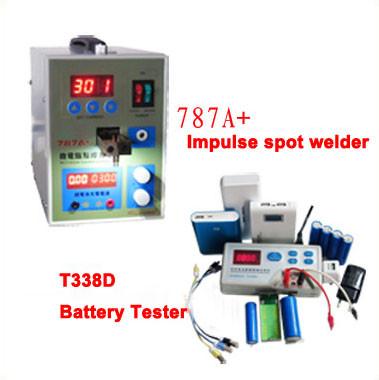 China Pulse Battery Spot Welder 787A+LED light+T338D Rechargeable battery parameter intelligent for sale