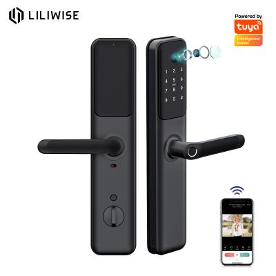 China Cats Eye Smart Camera Door Lock With Doorbell Home Digital Electric Lock for sale