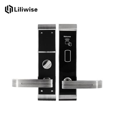 China Zinc Alloy Rfid Hotel Door Locks With IC Card Mechanical Key 310 * 72mm for sale