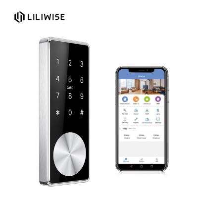 China Digital Wireless Apartment  Door Locks WiFi Door Lock Bluetooth APP Combination Electronic Lock Without Handle for sale