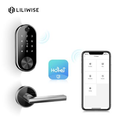 China Aluminum Alloy Split Hotel Door Locks Fingerprint Password Digital Smart for sale