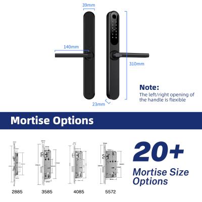 China 304 Stainless Steel Sliding Door Lock With FPC Biometric Sensor for sale