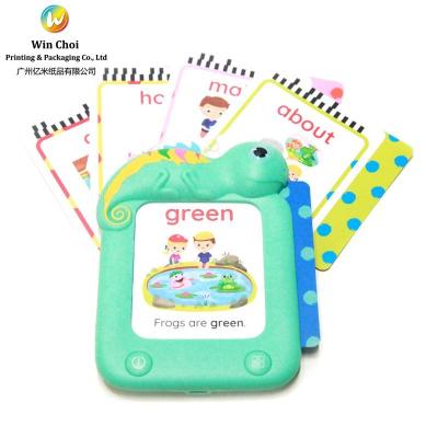 China Customized Kids Early Learning Flashcards Printing Smart Talking Card Game Cards Toys for sale