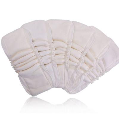 China Plain Weave 100 Pcs Waterproof Leak Gussets Style Gussets Bamboo Cotton Diaper Cloth Liners Cotton Inserts for sale